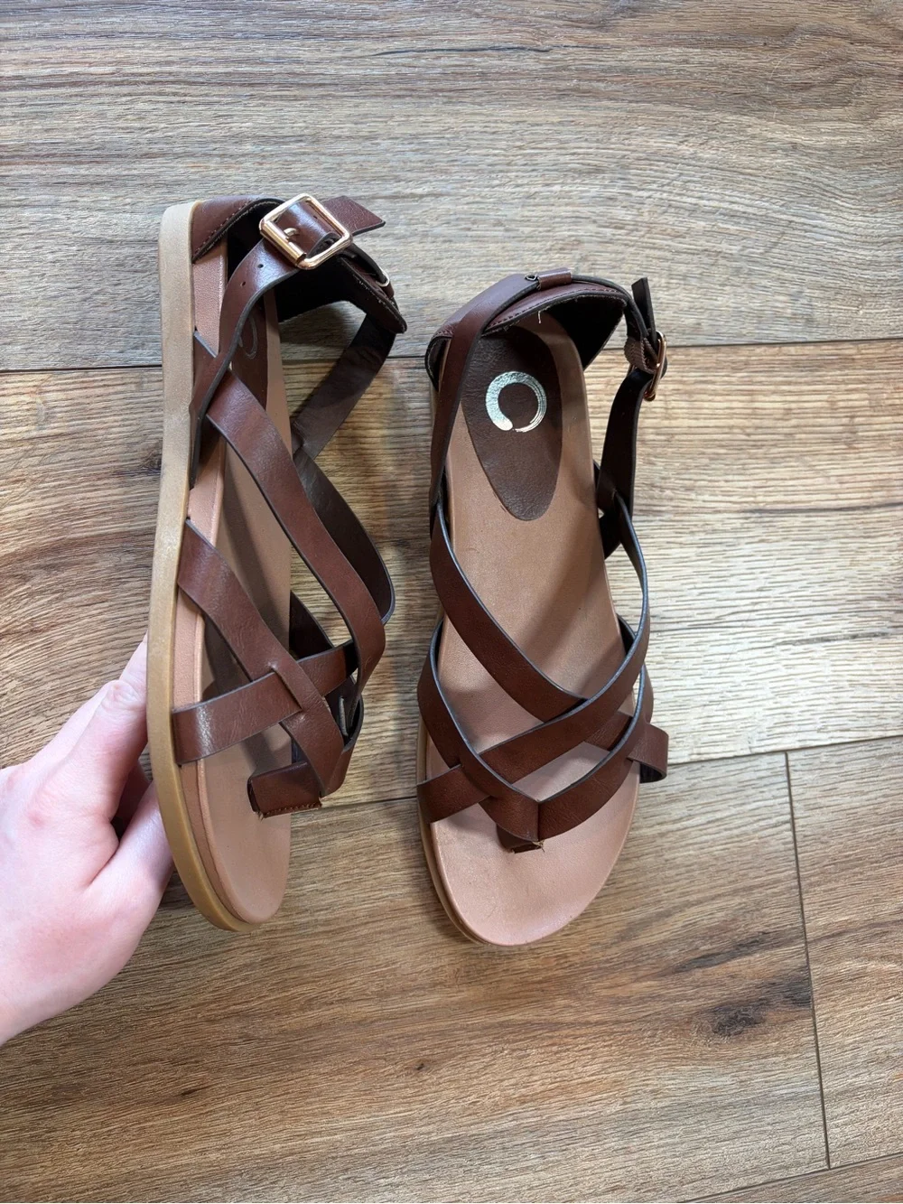 Journee Collection Ziporah Strappy gladiator-style Vegan-Leather Sandals